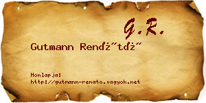 Gutmann Renátó névjegykártya